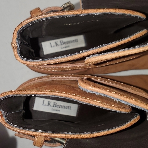 L.K Bennett Nubuck Suede Booties Size EU 38.5 - Picture 16 of 17